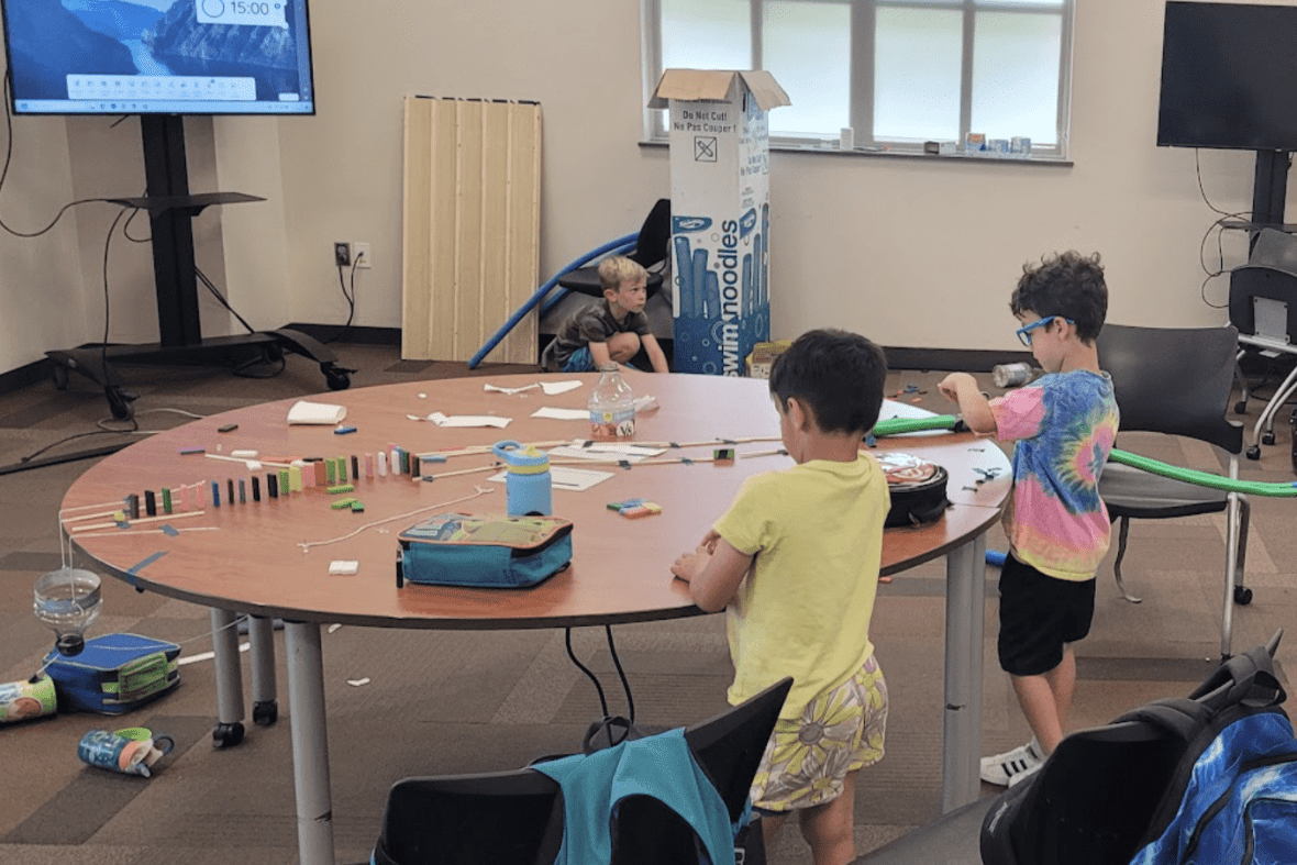 Kids playing at summer camps