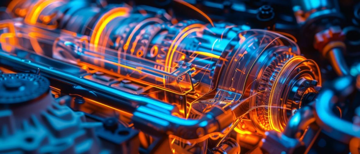 3d rendering of a thermal engine
