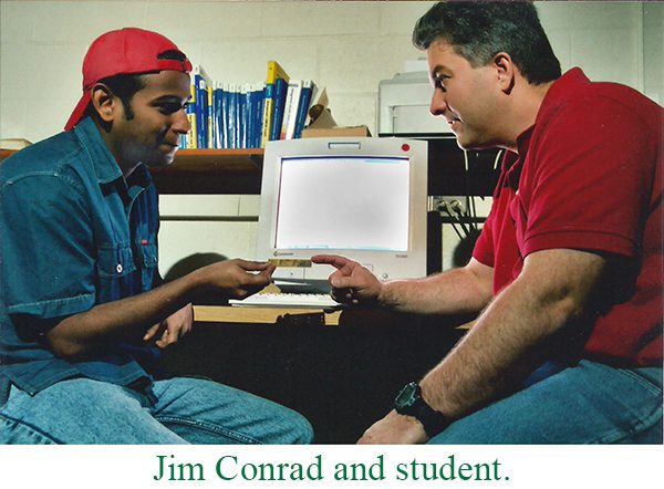Jim Conrad and student