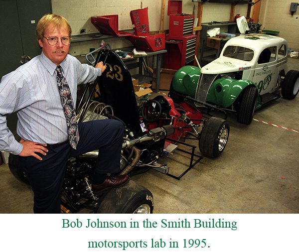 Bob Johnson in the SMith Building motorsports Lab