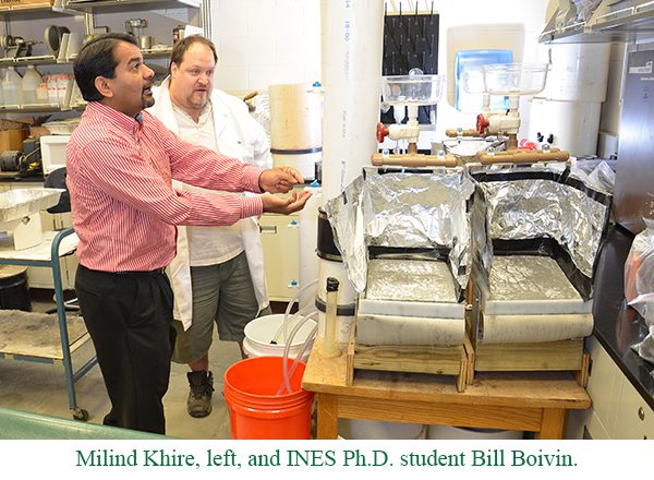 Milind Khire and INES Ph.D. student Bill Boivin