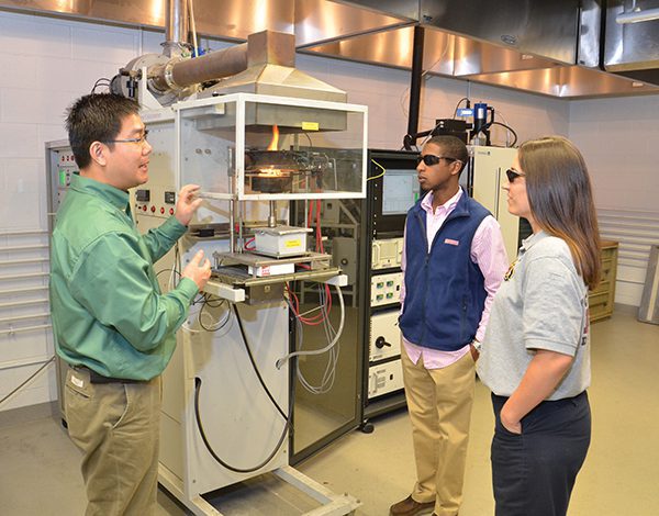 The fire safety lab in the Smith Building.