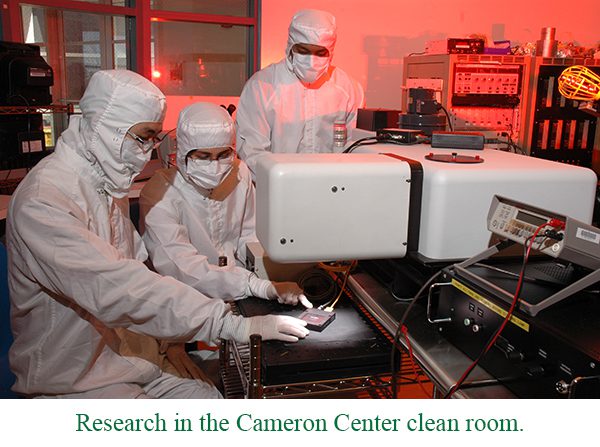 Research in the Cameron center clean room