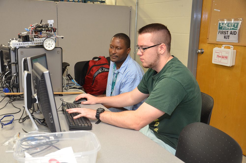 Students in the Applied Electro-Mechanical Systems program.