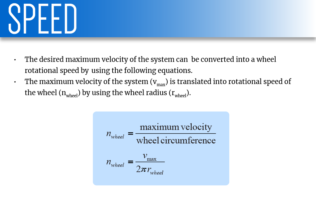 image showing calculation for speed