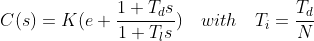 PD controler equation 4