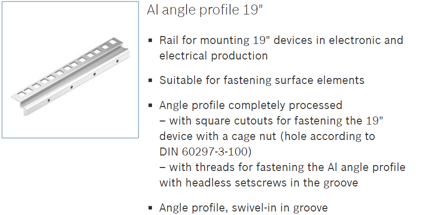 graphic representation of a Aluminum Structural Framing AI Angle Profile