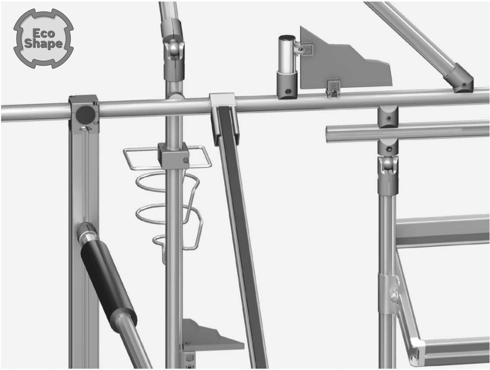 graphic representation of a Aluminum Structural Framing echo shape profile