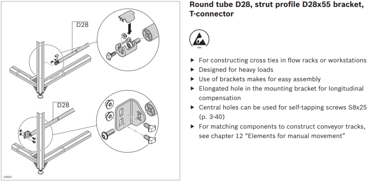 graphic representation of a Aluminum Structural Framing round tube