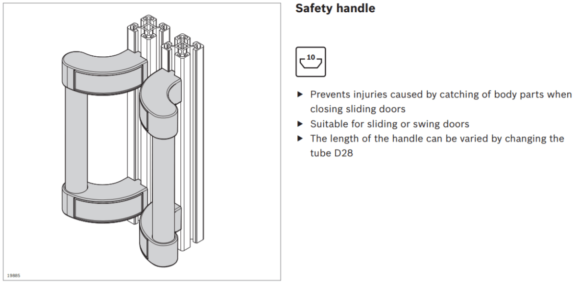 Aluminum Structural Framing Strut safety handle
