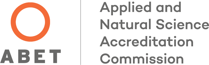 ABET logo and the text "Applied and Natural Science Accreditation Commission"